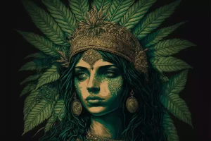 Cleopatra with cannabis