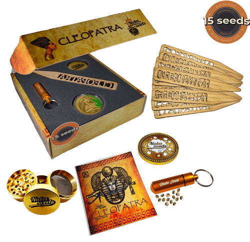 cleopatra cannabis seeds Nuka 15 seeds box package
