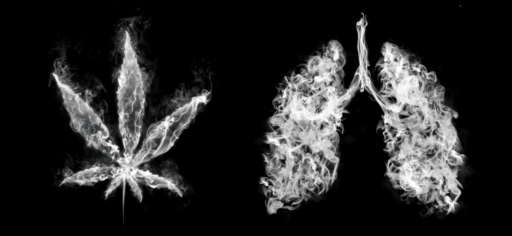 Marihuanarauch in der Lunge