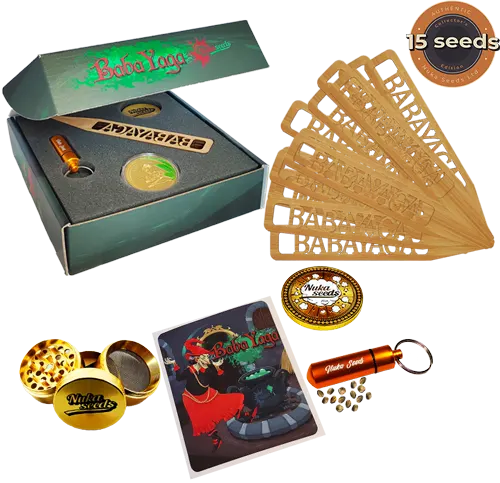 babayaga cannabis seeds Nuka 15 seeds box package