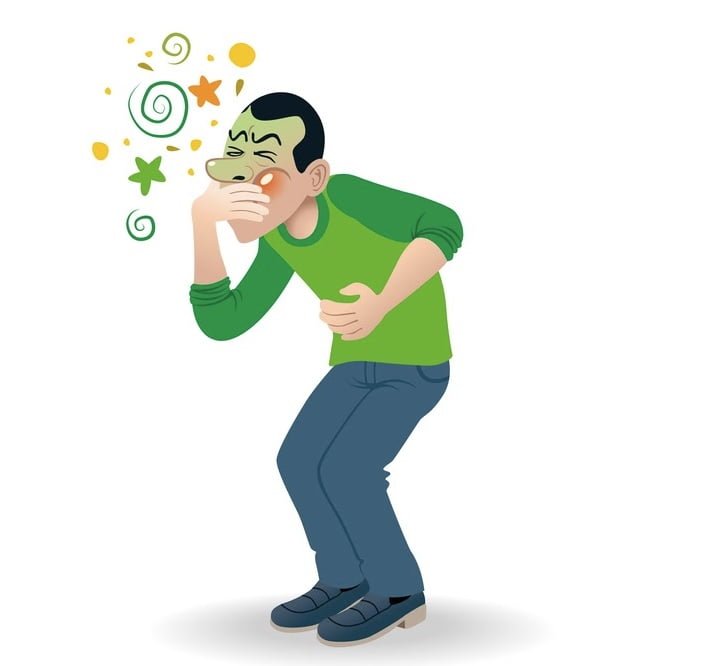 man with a nausea
