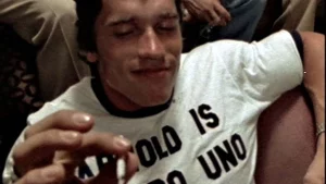 Arnold and the cannabis cigarette