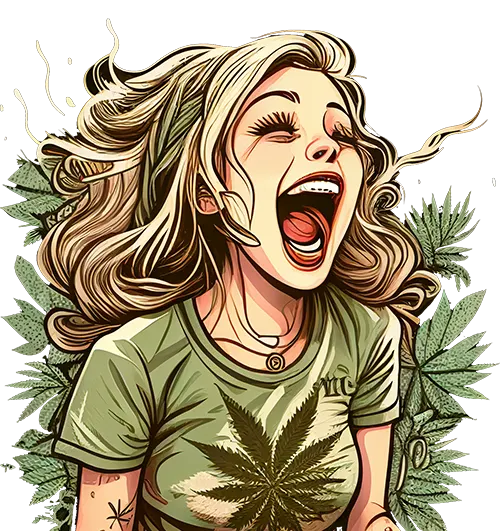 Nuka seeds affiliate cannabis girl happy calling out