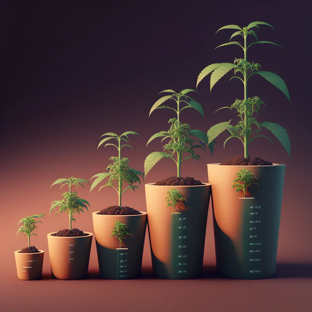 different sizes of flowers for cannabis