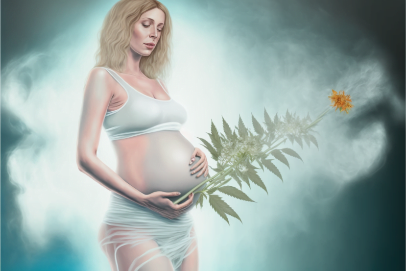 Cannabis - schwangere Frau