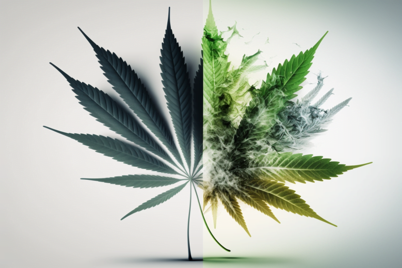 Listy Indika a Sativa