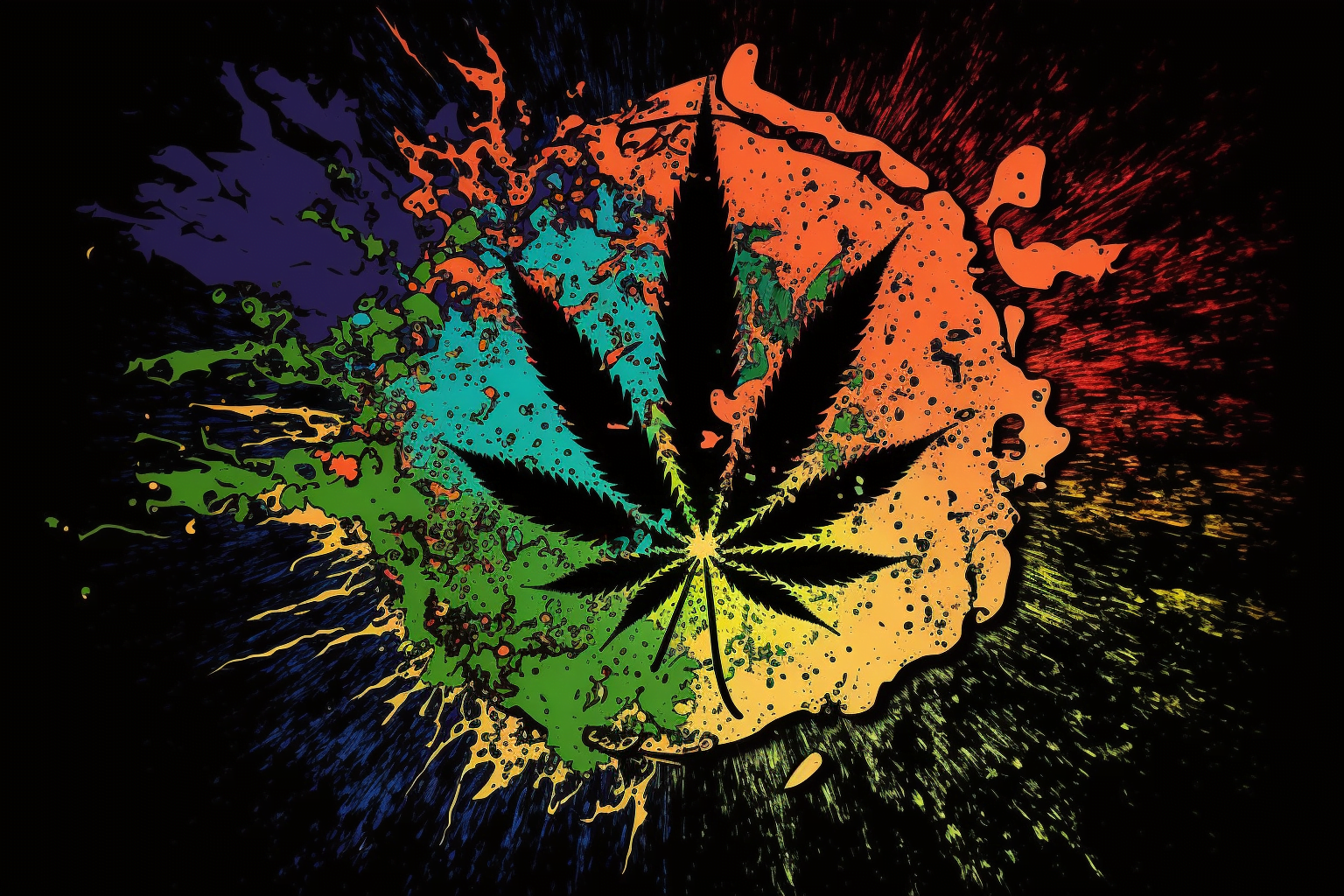coloured piece of art showing cannabis break