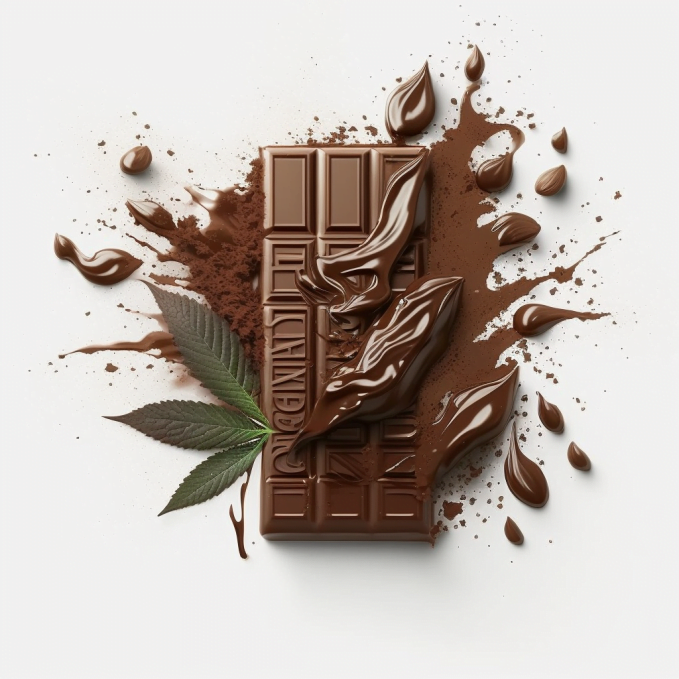 konopné opojení a čokoláda