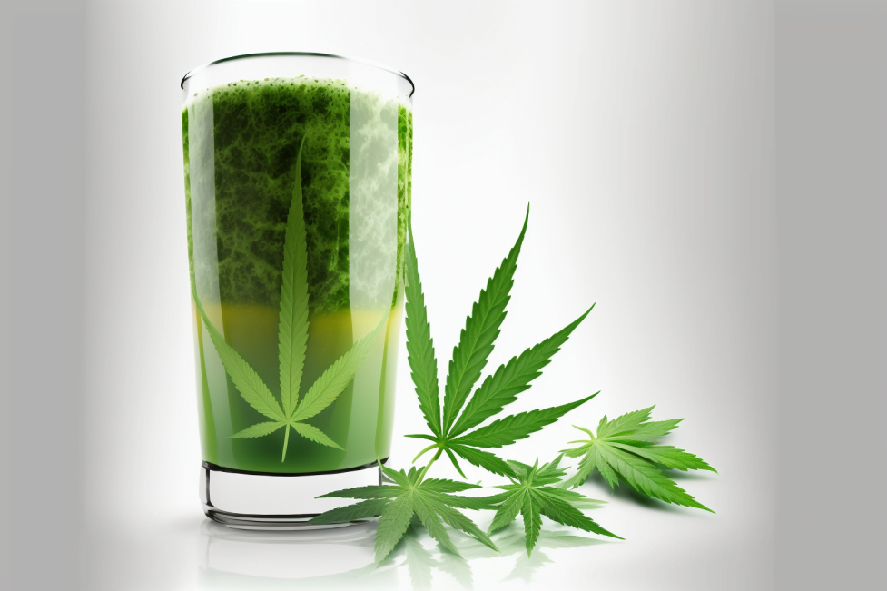 Cannabis Entsaften - Saft und Blätter