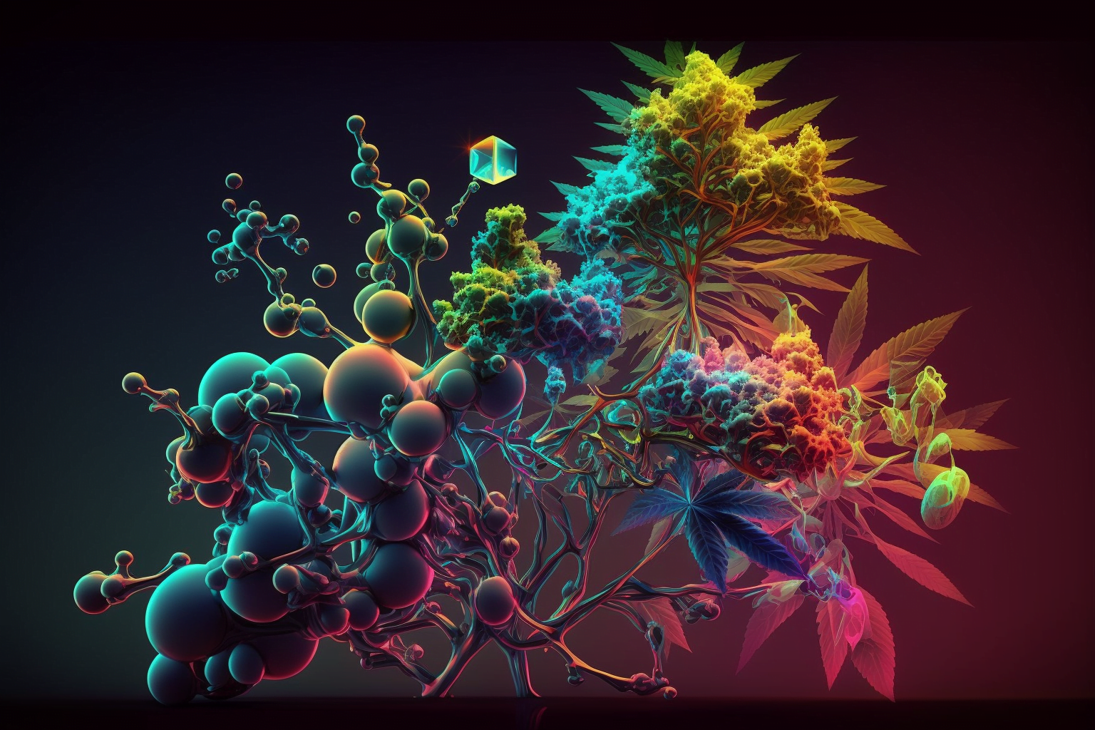 cannabinoids in a abstract form