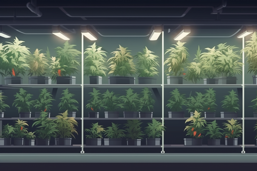 Cannabis plants and Vertical cannabis cultivation method