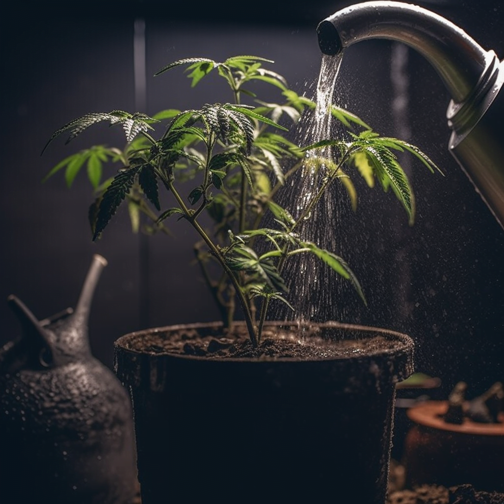 Growing cannabis outdoors - watering